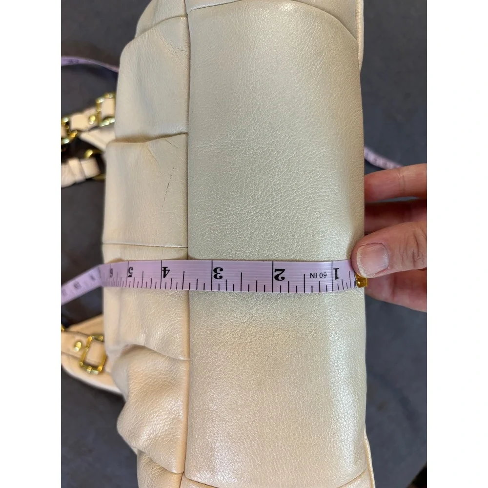 Coach Hobo Shoulder Bag Cream Womens Large Madison Maggie 16503 Leather